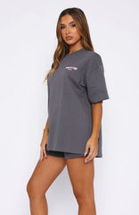 Offstage Back Graphic Oversized Tee Volcanic
