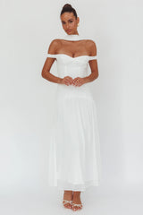 Kaycee Drop Waist Maxi Dress White