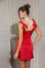 Paige Coquette Bow Babydoll Mini Dress