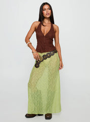 Pura Vida Lace Maxi Skirt Sage