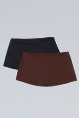 Micro Mini Stretch Skirt. 2-pack