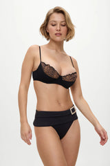 x BELLA HADID Maverick Micro Swim Skirt - Black