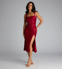 Laced in Drama Floral Midi Dress