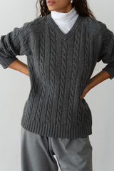 The Cable V-Neck Sweater