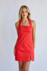 Flora Halter Mini Dress