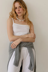 The Pointelle Square Neck Tank