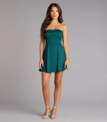 Shimmer And Spin Glitter Mini Dress