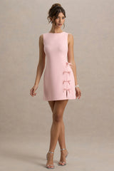 Kalina | Blush Pink Mini Dress With Bow Detail