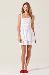 Melaine Lace Trim Mini Dress