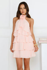 Pretty Wink Halter Mini Dress Pink