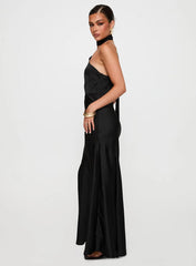 Elixaire Scarf Maxi Dress Black