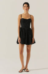 Linelly Jacquard Bustier Skater Dress