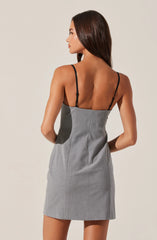 Tailored Lace Trim Mini Dress