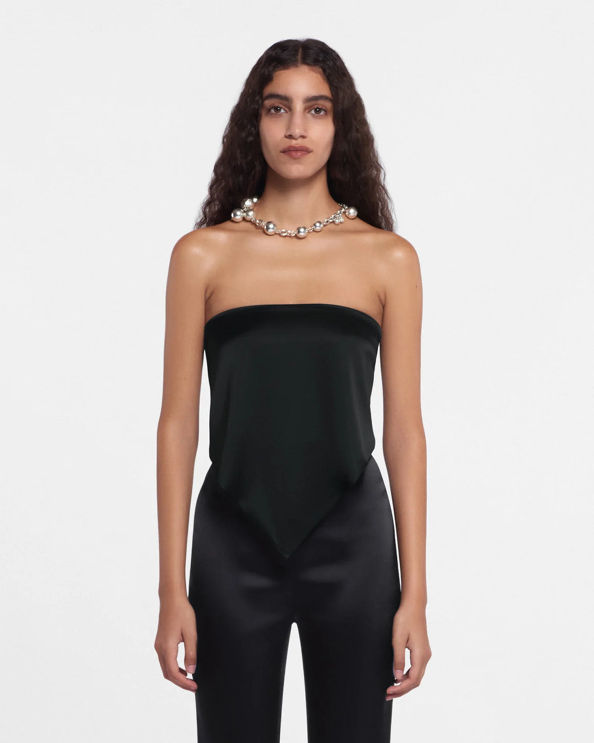 Brita - Slip Satin Scarf - Black