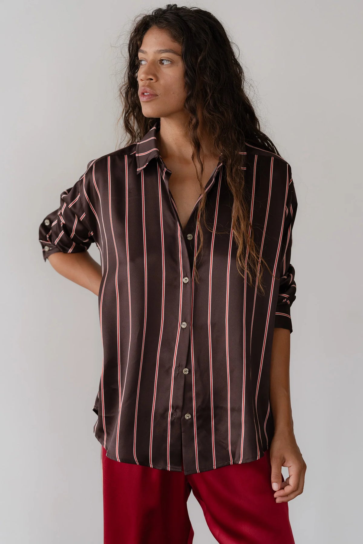The Silk Pinstripe Shirt