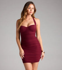 Always Effortless Halter Bodycon Mini Dress
