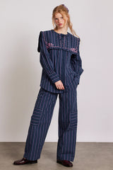 nordine blouse - navy stripe