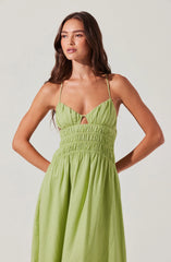 Eleni Linen-Blend Midi Dress