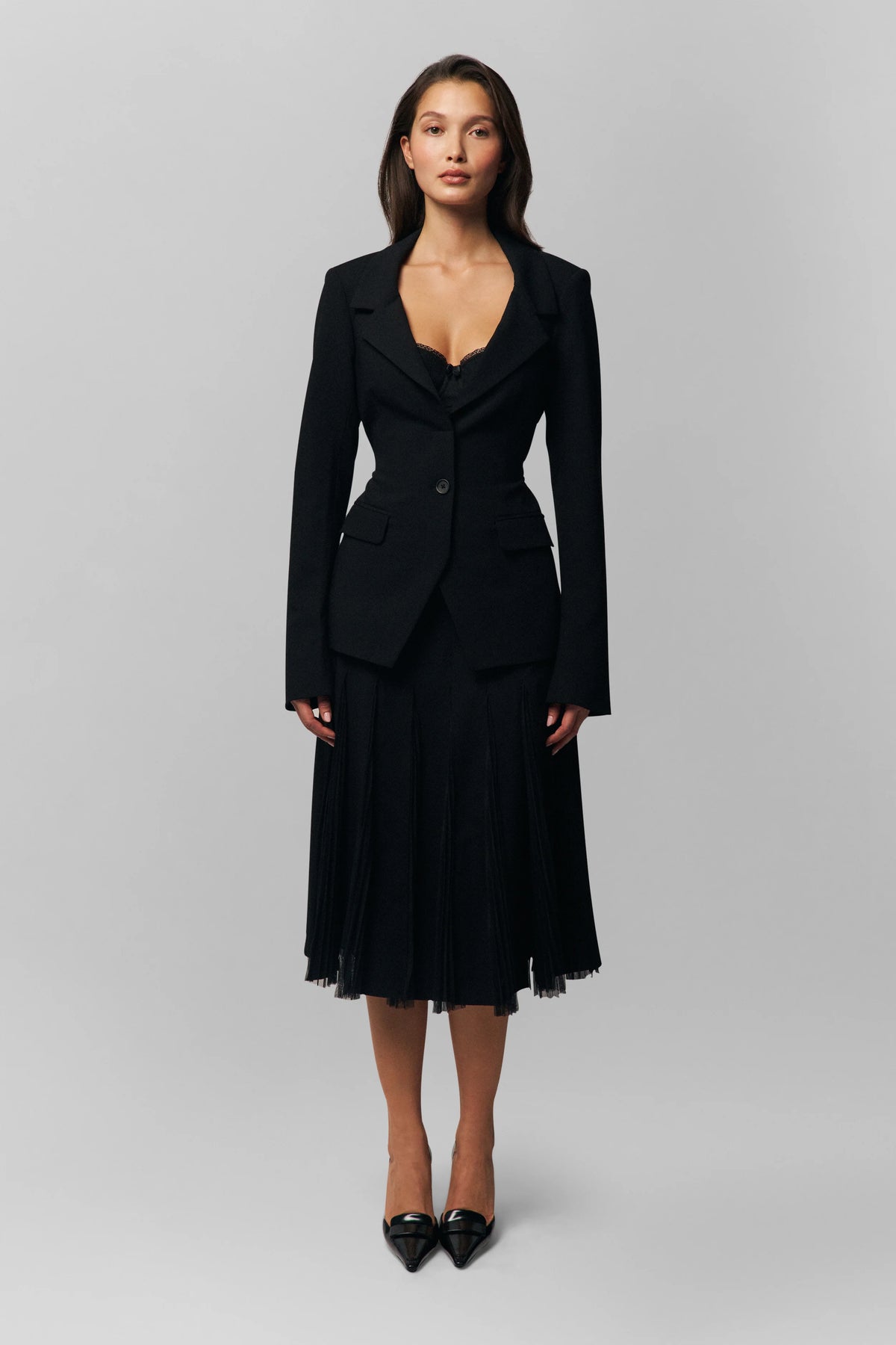 Gibson Chiffon Pleated Skirt