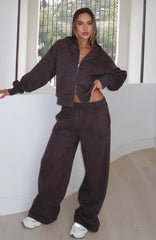 Hiding Away Wide Leg Sweatpants Dark Camo