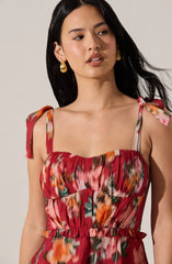 Mellorie Sweetheart Tiered Midi Dress