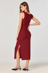 Off Shoulder Ribbed Knit Dress