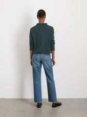 Taylor Rollneck Cardigan in Cotton Cashmere