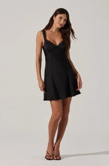 Alva Lace Trim Mini Dress