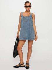 State Of Mind Mini Dress Blue Denim